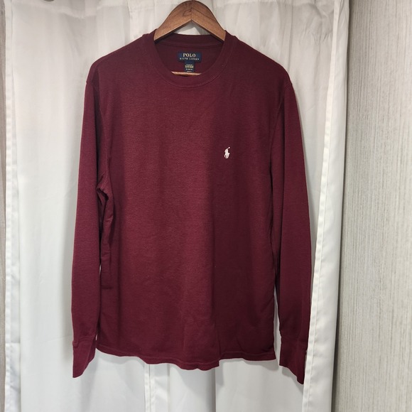 Polo Ralph Lauren Sleepwear Mens Thermal Long Sleeve Shirt Red‎ Size XL - Picture 1 of 3